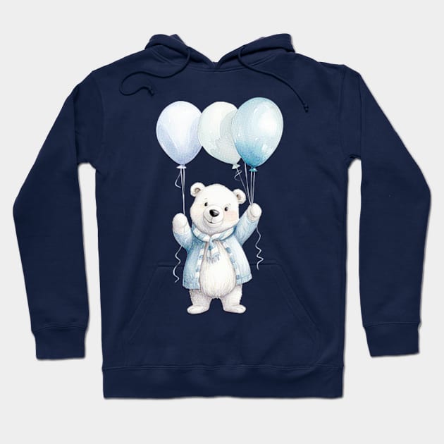 white cute bear Hoodie by GAGO5